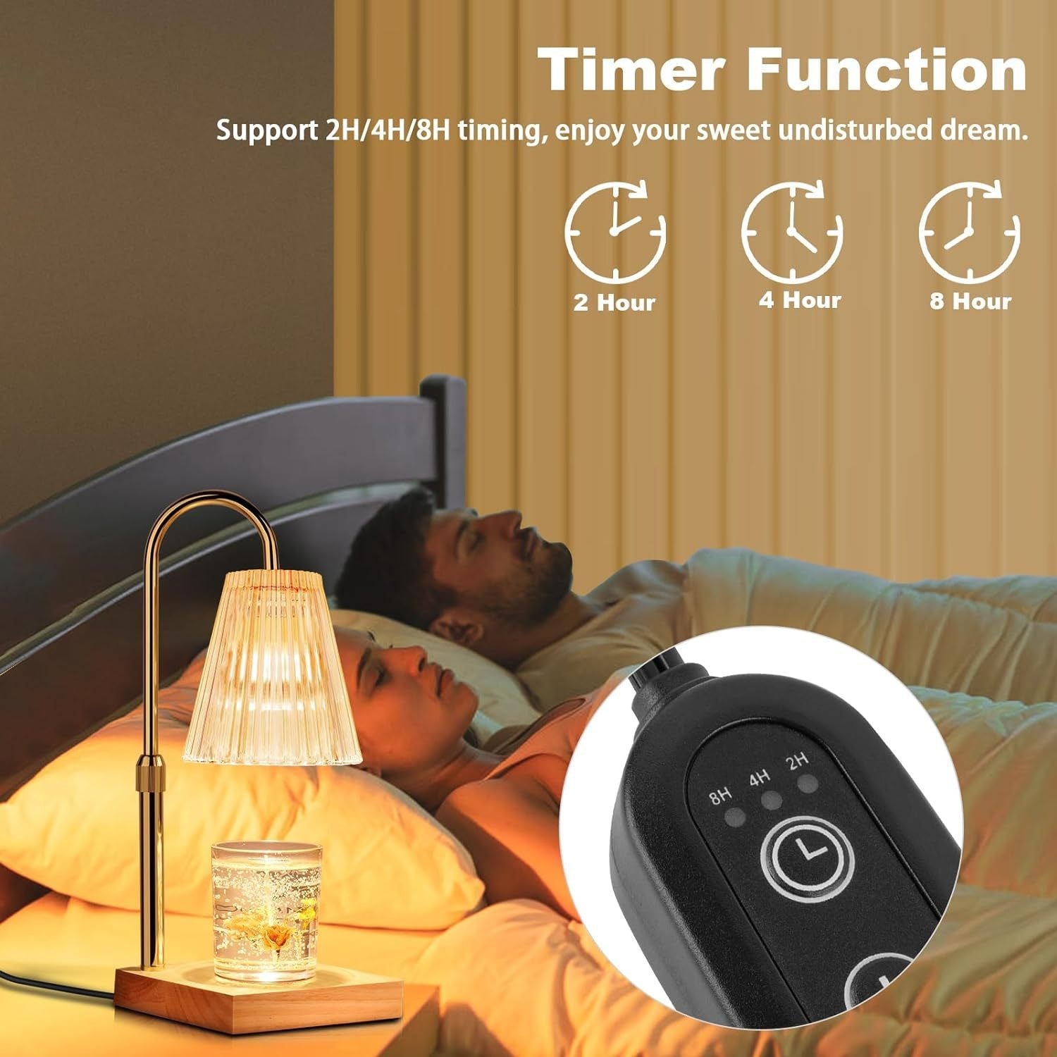 lampe chauffe bougie d'aromathérapie et sans fumée