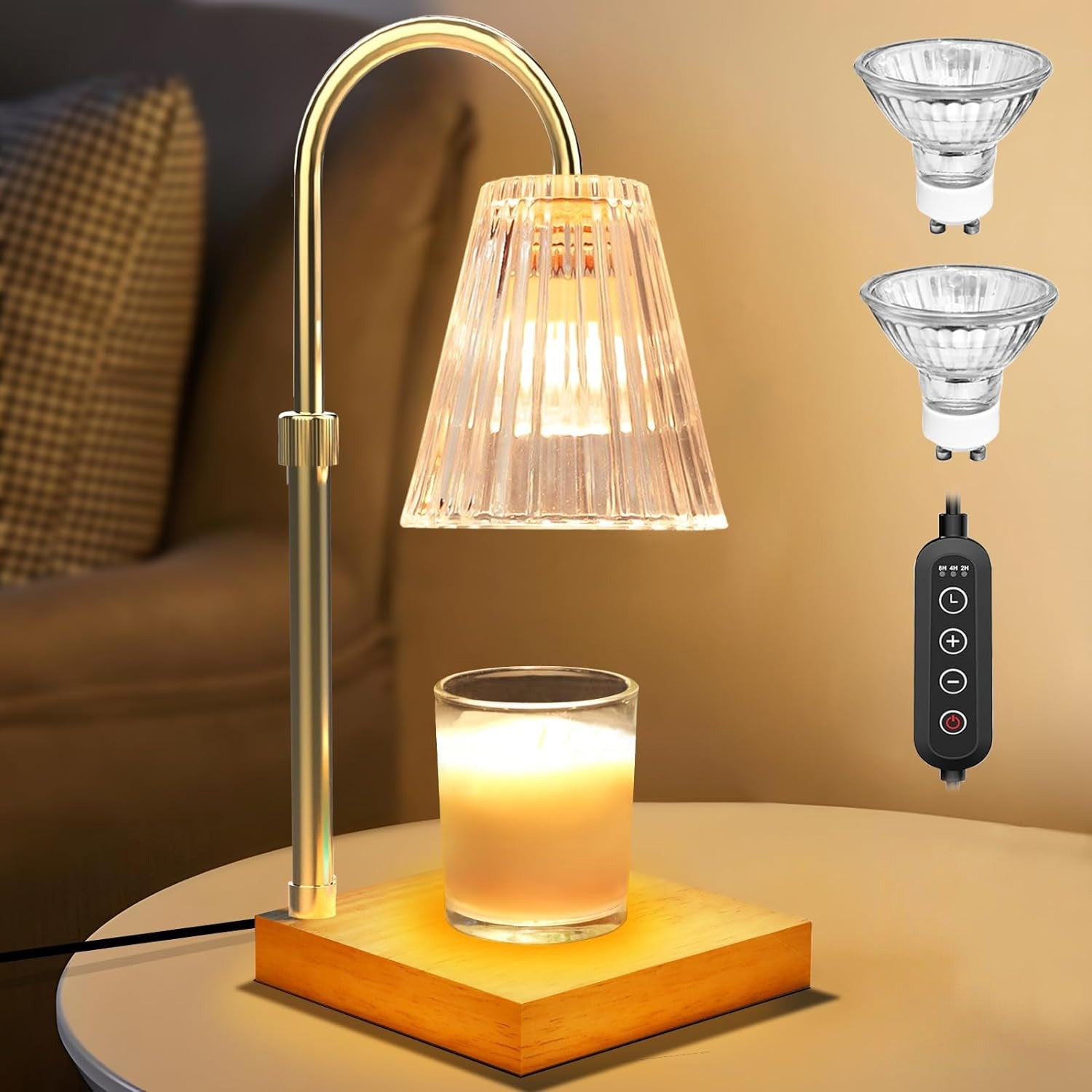 lampe chauffe bougie d'aromathérapie et sans fumée
