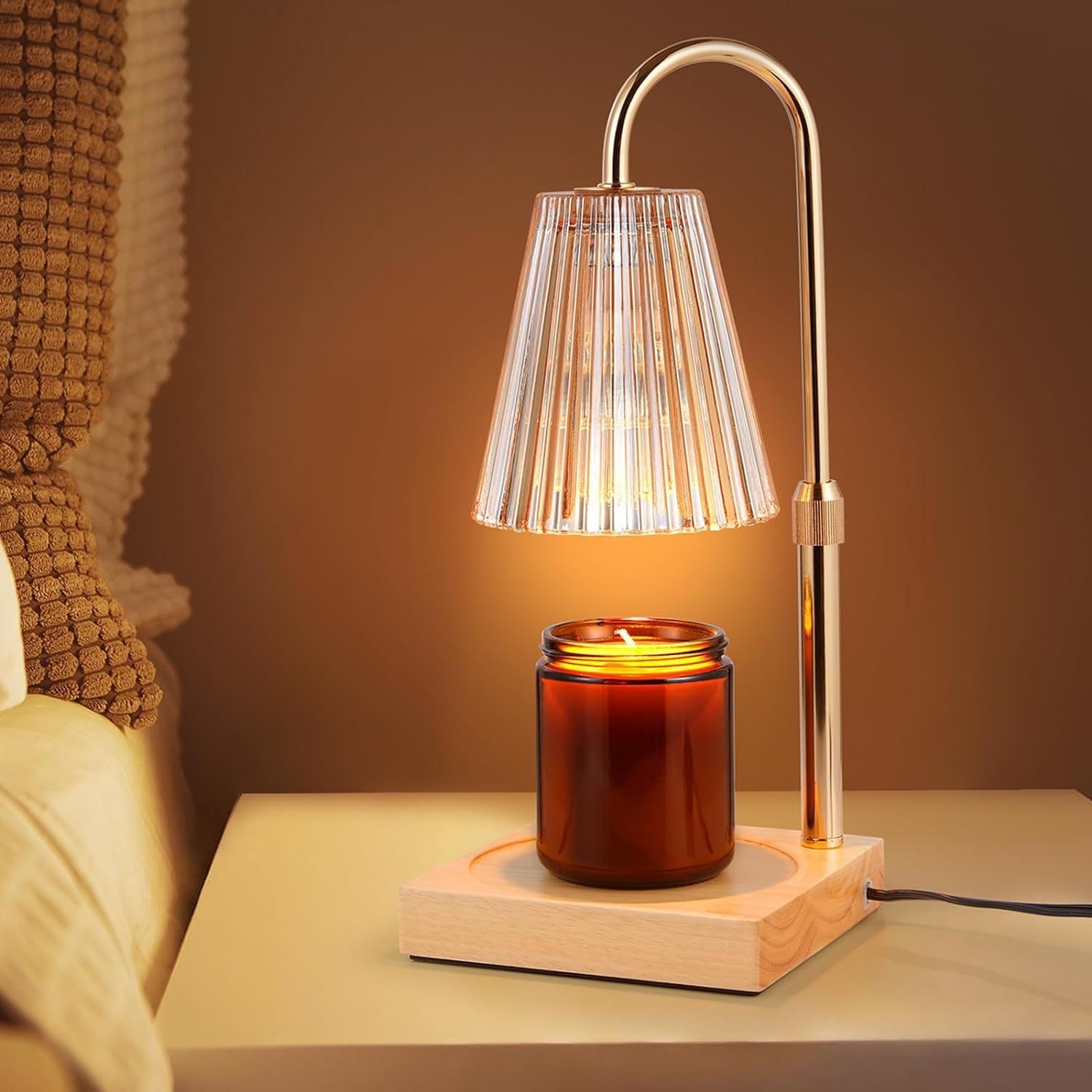 lampe chauffe bougie d'aromathérapie et sans fumée